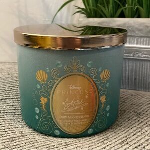 Bath & Body Works Disney Princess Ariel Candle NEW 3-wick sea salt breeze scent